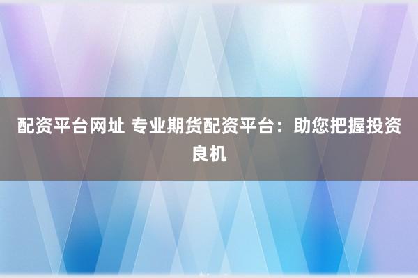 配资平台网址 专业期货配资平台：助您把握投资良机