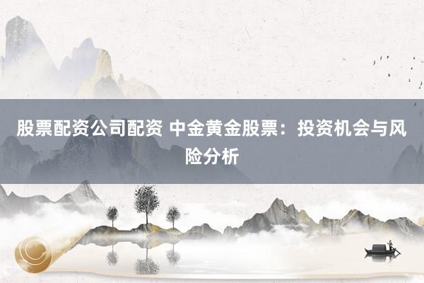 股票配资公司配资 中金黄金股票：投资机会与风险分析