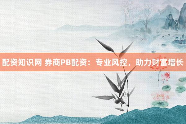 配资知识网 券商PB配资：专业风控，助力财富增长