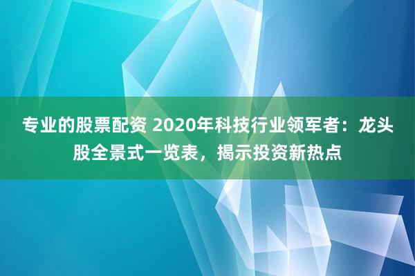 专业的股票配资 2020年科技行业领军者：龙头股全景式一览表，揭示投资新热点