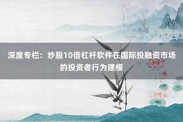 深度专栏：炒股10倍杠杆软件在国际投融资市场的投资者行为建模